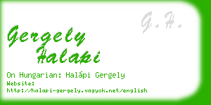 gergely halapi business card