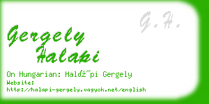 gergely halapi business card